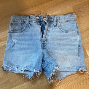Madewell high waisted jean shorts